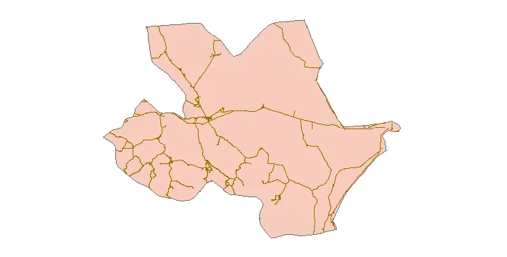 جدیدترین نقشه شیپ فایل راه های شهرستان زیرکوه + PDF