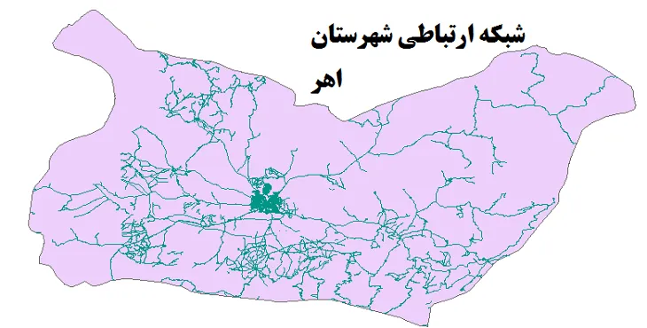 جدیدترین نقشه شیپ فایل راه های شهرستان اهر + PDF