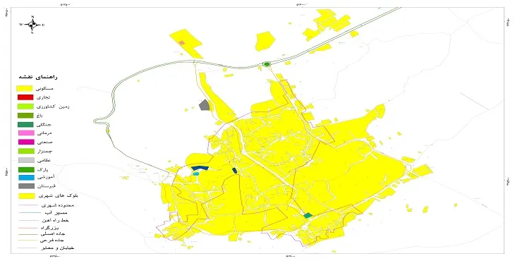 نقشه شیپ فایل (GIS) شهر نیاسر 1404 + عکس با کیفیت