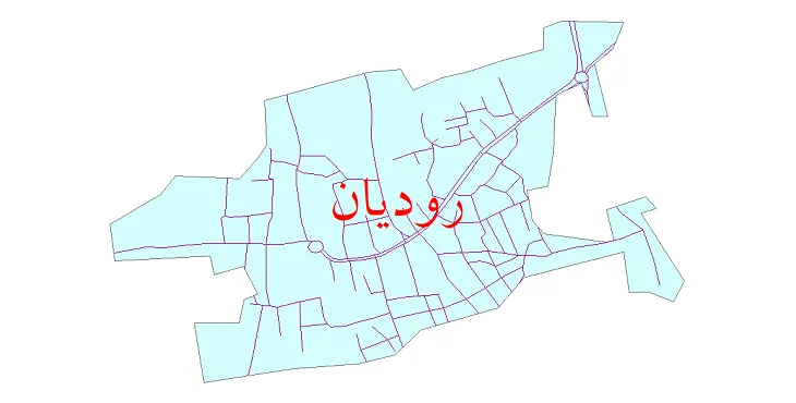 دانلود نقشه شیپ فایل شبکه معابر شهر رودیان
