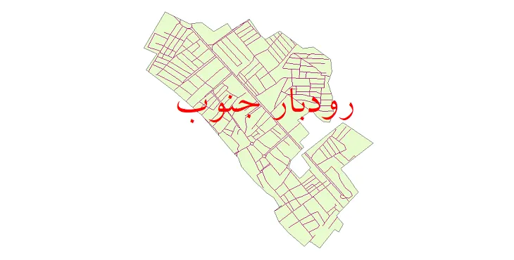 دانلود نقشه شیپ فایل شبکه معابر شهر رودبار جنوب
