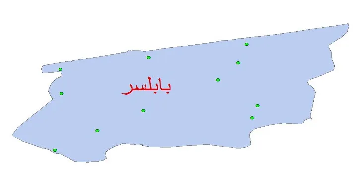 دانلود نقشه شیپ فایل کیفیت آب چاه های شهرستان بابلسر