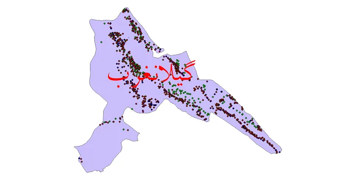 دانلود نقشه شیپ فایل جمعیت نقاط شهری و روستایی شهرستان گیلانغرب از سال 1335 تا 1395