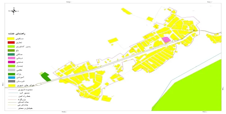 نقشه شیپ فایل (GIS) شهر میداود 1404 + عکس با کیفیت