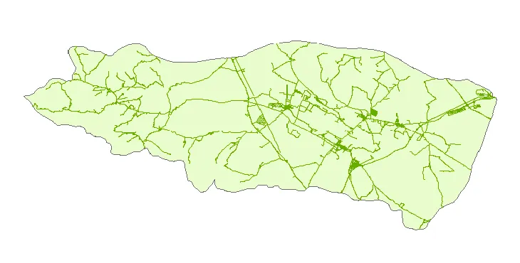 جدیدترین نقشه شیپ فایل راه های شهرستان زرندیه + PDF