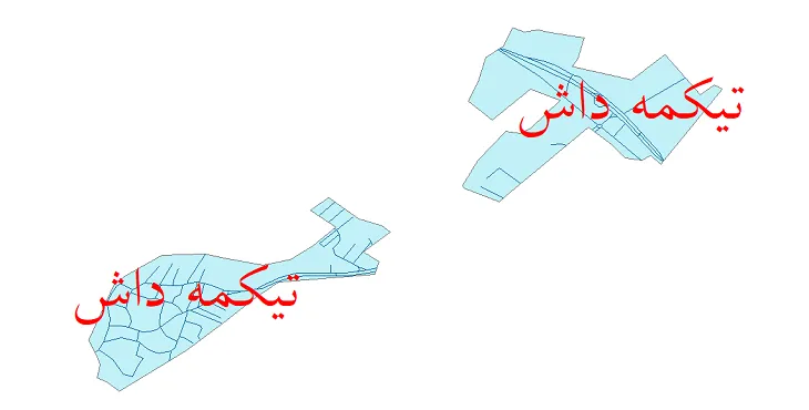 دانلود نقشه شیپ فایل شبکه معابر شهر تیکمه داش