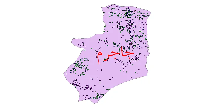 دانلود نقشه جمعیت نقاط شهری و روستایی شهرستان جاجرم از سال 1335 تا 1395