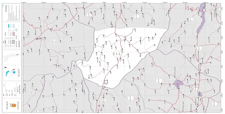 نقشه روستاهای شهرستان چالدران + کیفیت بالا