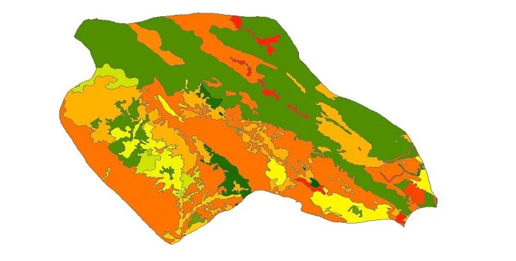 بروزترین نقشه شیپ فایل کاربری اراضی شهرستان هفتگل + PDF