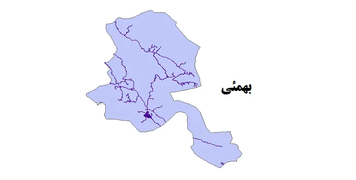 جدیدترین نقشه شیپ فایل راه های شهرستان بهمئی + PDF