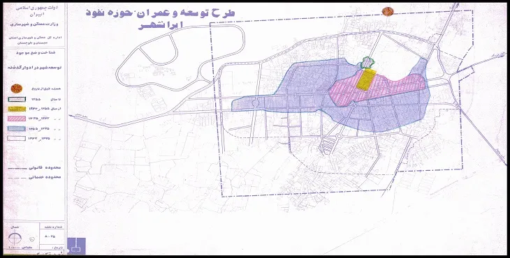 نقشه محدوده و حریم شهر ایرانشهر | کیفیت بالا