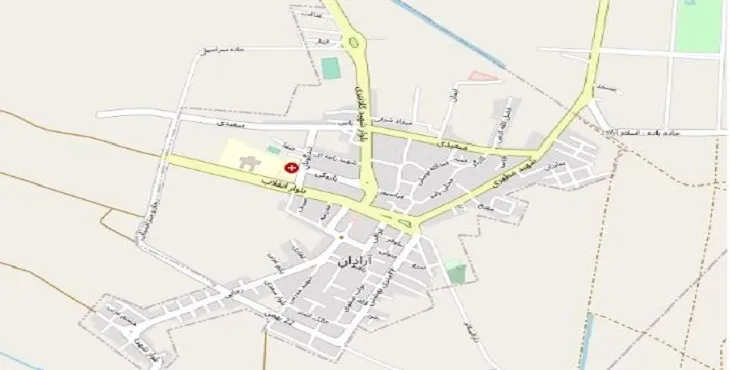 دانلود نقشه شهر آرادان + pdf با کیفیت بالا