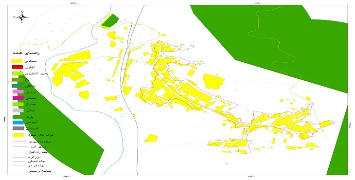 نقشه شیپ فایل (GIS) شهر پاتاوه 1404 + عکس با کیفیت