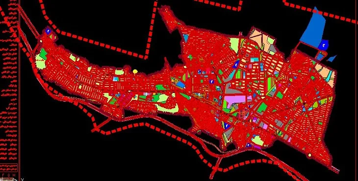 دانلود نقشه اتوکدطرح جامع شهر دوگنبدان