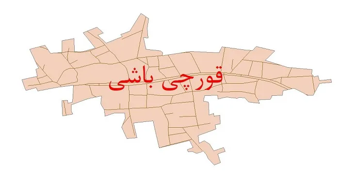 دانلود نقشه شیپ فایل شبکه معابر شهر قورچی باشی