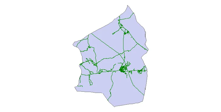 جدیدترین نقشه شیپ فایل راه های شهرستان دهاقان + PDF