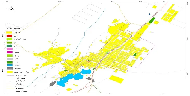 نقشه شیپ فایل (GIS) شهر خوسف 1404 + عکس با کیفیت
