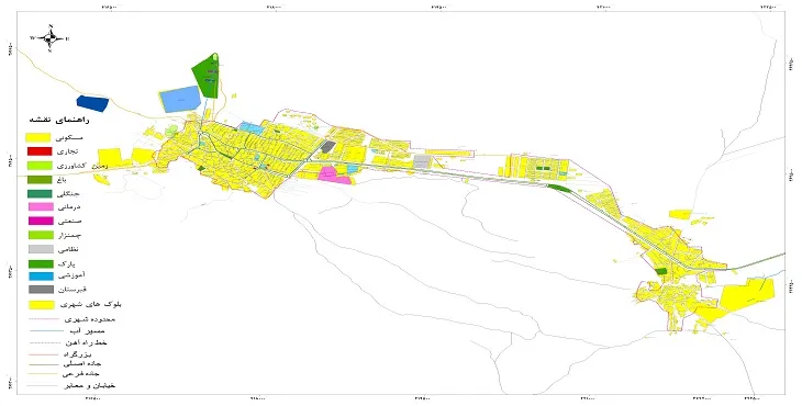 نقشه شیپ فایل (GIS) شهر فریدونشهر 1404 + عکس با کیفیت