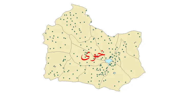 دانلود نقشه شیپ فایل (GIS) تقسیمات سیاسی شهرستان خوی سال 1400