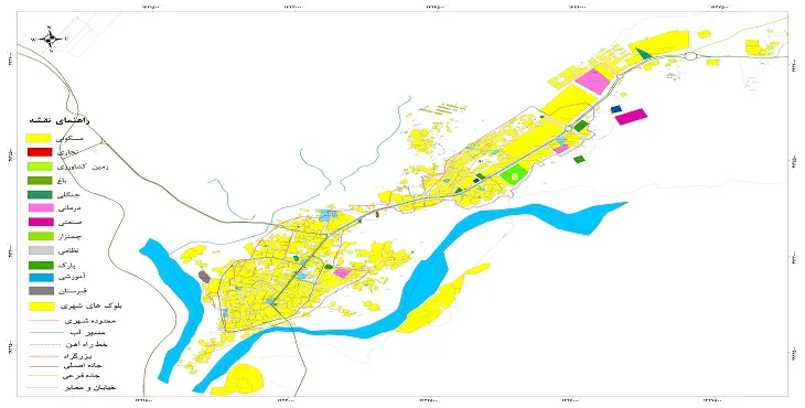 نقشه شیپ فایل (GIS) شهر نیکشهر 1404 + عکس با کیفیت