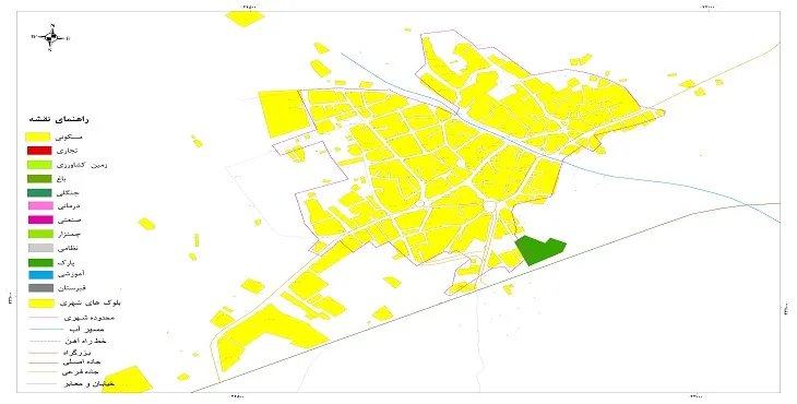 نقشه شیپ فایل (GIS) شهر قوشچی 1404 + عکس با کیفیت