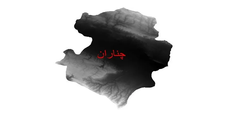 دانلود نقشه دم (DEM) شهرستان چناران | دقت 30 متر