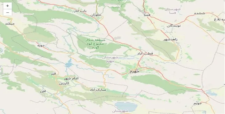دانلود نقشه شهرستان جهرم + pdf با کیفیت بالا