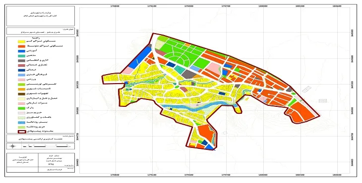 دانلود نقشه کاربری اراضی شهر سراب باغ | وضع موجود+پیشنهادی