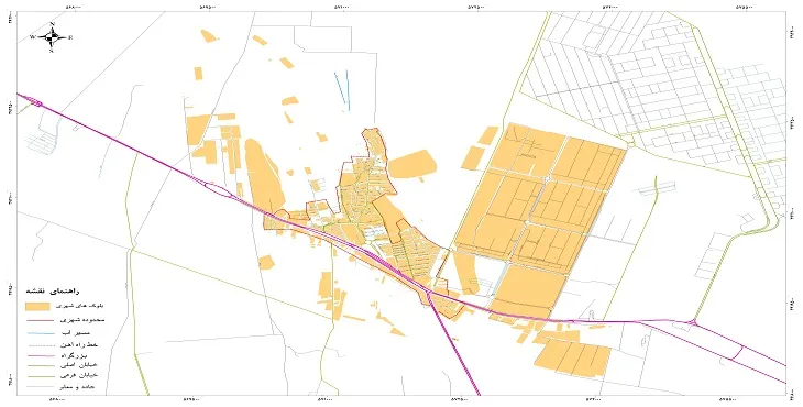 نقشه خیابان‌ها و معابر شهر شریف آباد + عکس کیفیت بالا