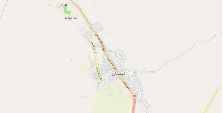 دانلود نقشه شهر کوهبنان + pdf با کیفیت بالا