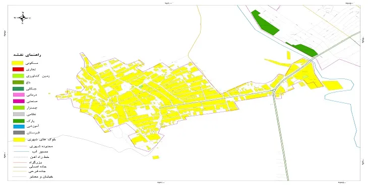 نقشه شیپ فایل (GIS) شهر گوجان 1404 + عکس با کیفیت