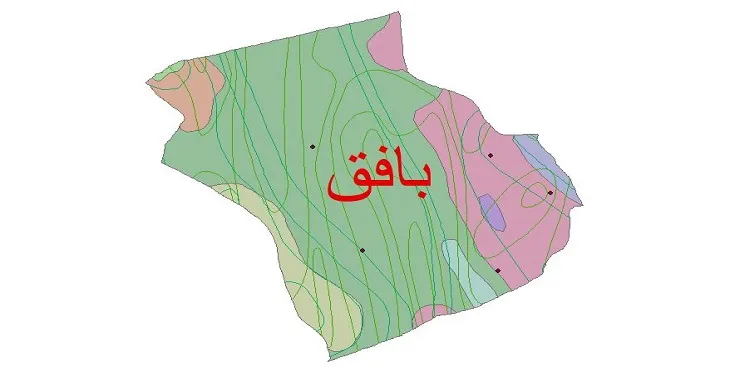 نقشه شیپ فایل اقلیمشناسی شهرستان بافق + 7 لایه اقلیمی