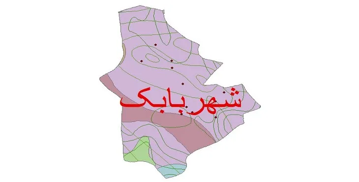 نقشه شیپ‌ فایل اقلیم‌شناسی شهرستان شهربابک + 7 لایه اقلیمی