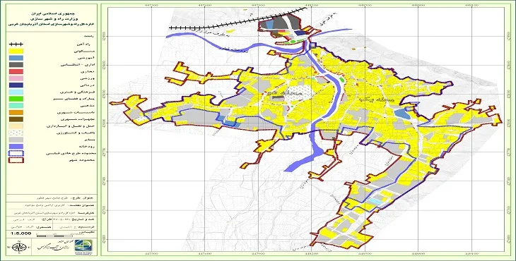 دانلود نقشه کاربری اراضی شهر قطور | وضع موجود+پیشنهادی