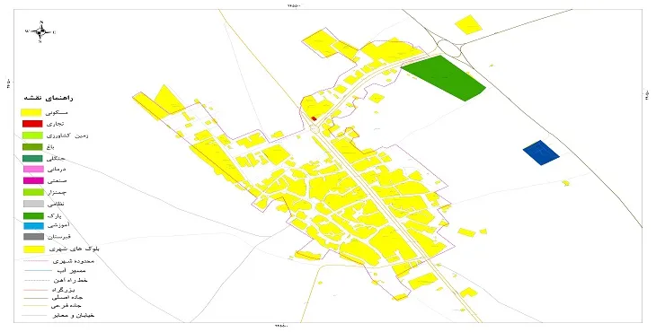 نقشه شیپ فایل (GIS) شهر گل تپه 1405 + عکس با کیفیت