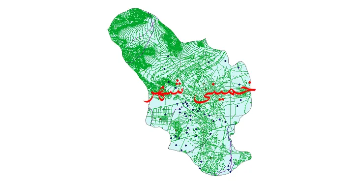 دانلود نقشه های شیپ فایل شهرستان خمینی شهر + کاملترین لایه GIS