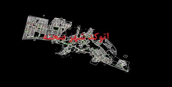دانلود نقشه اتوکد شهر صحنه