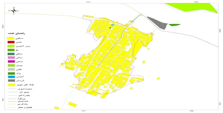 نقشه شیپ فایل (GIS) شهر دستنا 1404 + عکس با کیفیت