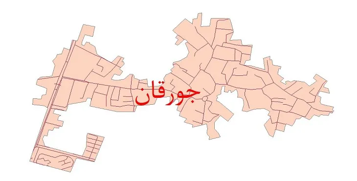 دانلود نقشه شیپ فایل شبکه معابر شهر جورقان