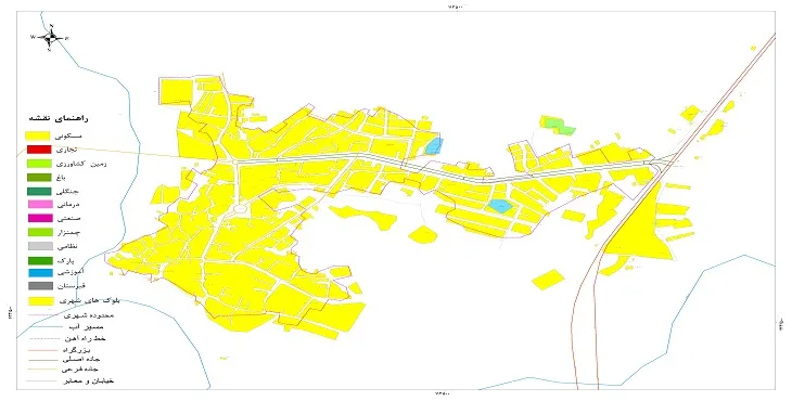 نقشه شیپ فایل (GIS) شهر خواجه 1404 + عکس با کیفیت