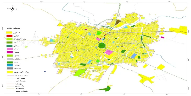 نقشه شیپ فایل (GIS) شهر نقده 1404 + عکس با کیفیت