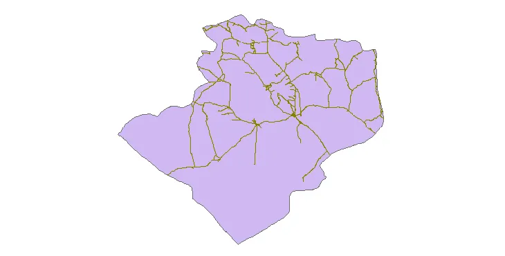 جدیدترین نقشه شیپ فایل راه های شهرستان نهبندان + PDF