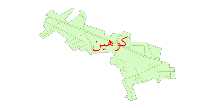دانلود نقشه شیپ فایل شبکه معابر شهر کوهین