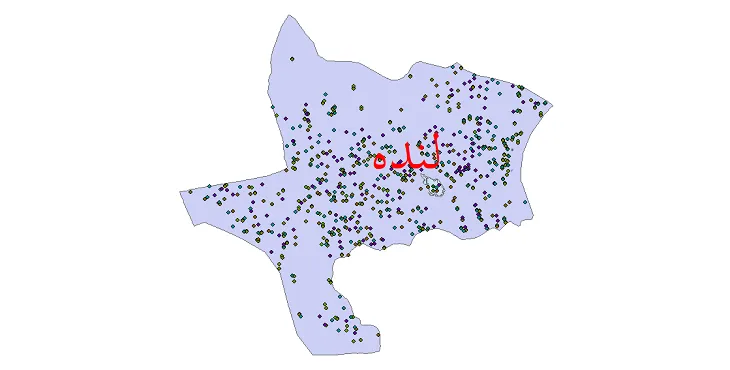 دانلود نقشه شیپ فایل جمعیت نقاط شهری و روستایی شهرستان لنده از سال 1335 تا 1395