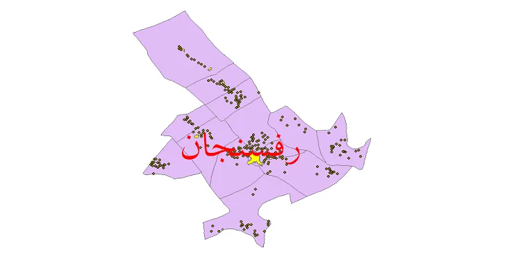 دانلود نقشه شیپ فایل (GIS) تقسیمات سیاسی شهرستان رفسنجان سال 1400