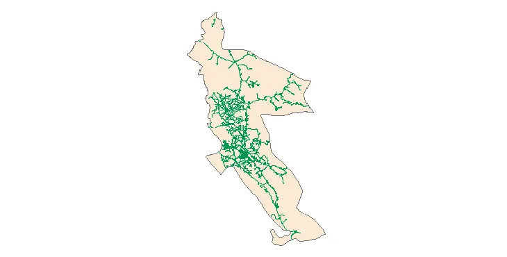 جدیدترین نقشه شیپ فایل راه های شهرستان سرپل ذهاب + PDF