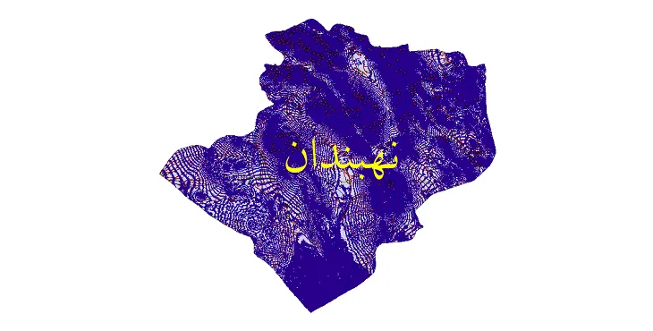 دانلود نقشه های شیپ فایل شهرستان نهبندان + کاملترین لایه GIS