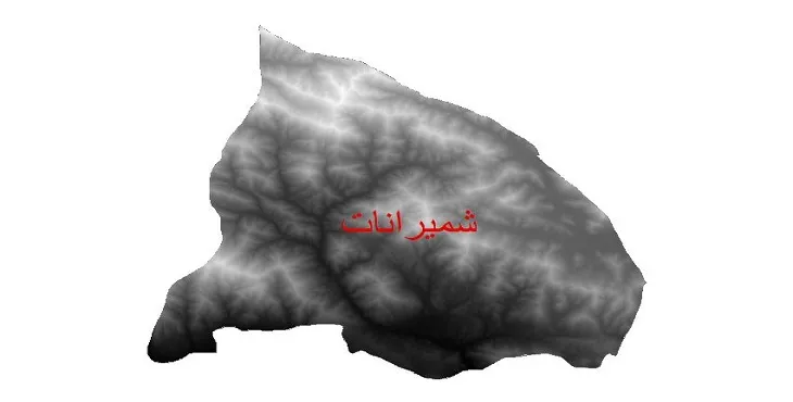 دانلود نقشه دم (DEM) شهرستان شمیرانات | دقت 30 متر
