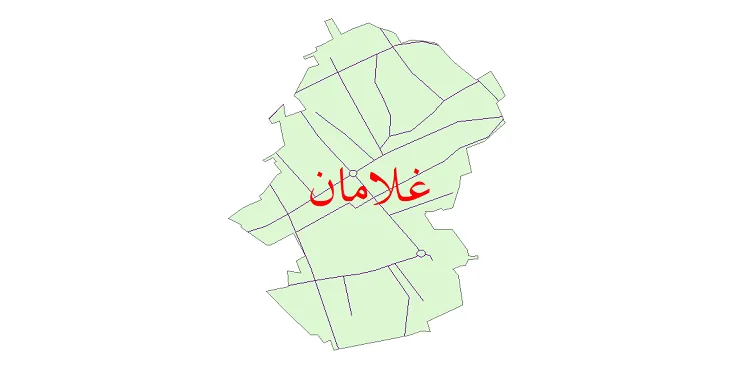 دانلود نقشه شیپ فایل شبکه معابر شهر غلامان