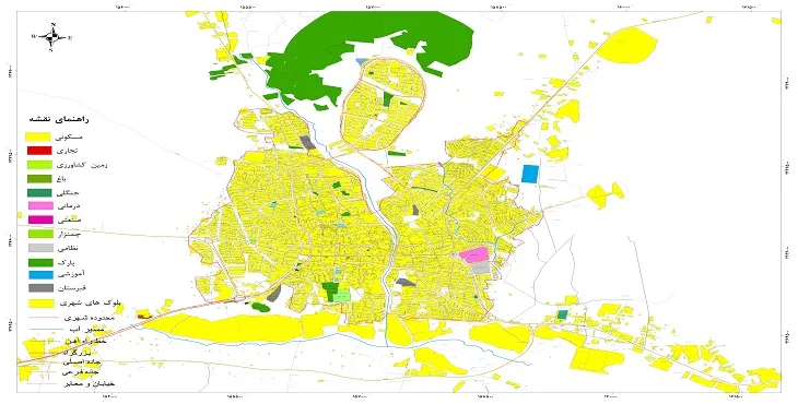 نقشه شیپ فایل (GIS) شهر اهر 1404 + عکس با کیفیت